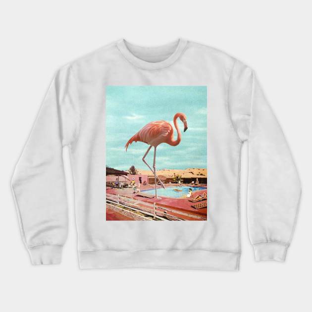 Flamingo on Holiday Crewneck Sweatshirt by MsGonzalez